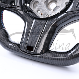 Volante de Fibra de Carbono y Cuero para <span class=keywords><strong>BMW</strong></span> G30 G01 M5 M8 X3 X5 525I 530I 540I con Calefacción - Product Image 5