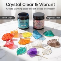 Résine époxy UV TIMESRUI pour formes de fils et résine artistique - 12 couleurs 40/100ml, épaisse, transparente, pour la décoration florale DIY