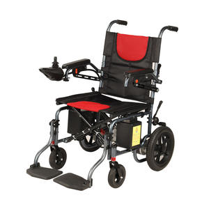 Silla de ruedas eléctrica ultraligera de material de acero con batería de litio y andador plegable de bajo precio para adultos - Product Image 2