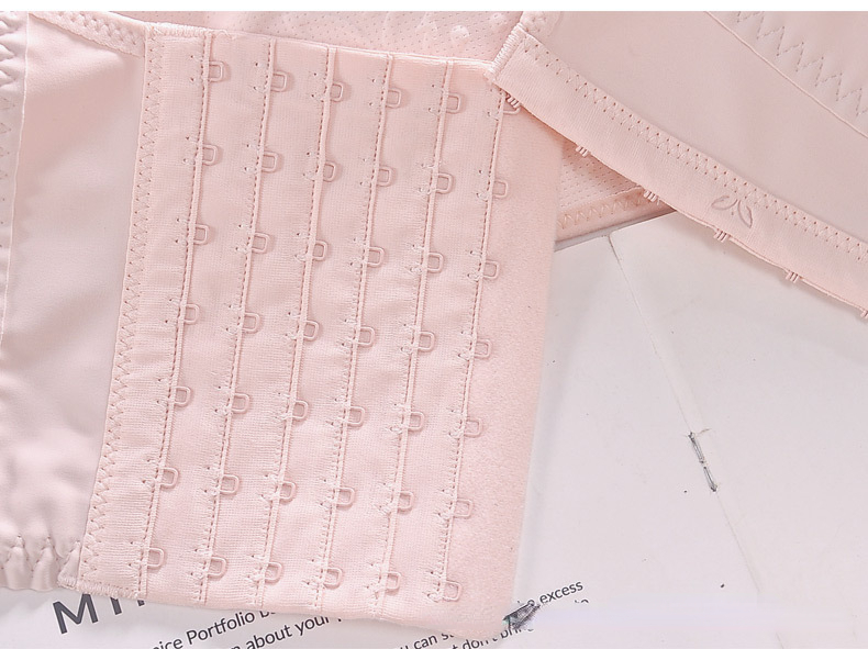 ZOYIAME In Stock Plus Size Womens Underwear Thin Cup Seamless Wireless Six Hooks Long Torso 3D Push Up Large Bra for Big Women