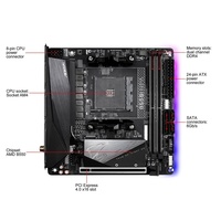 B550I AORUS PRO AX, Motherboard Desktop Mini-itx untuk Gigabit B550 AM4 DDR4 64GB PCI-E 4.0