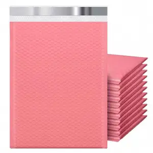Оптовая продажа, водонепроницаемые конверты размера А4, розовые полиэтиленовые пакеты для рассылки/упаковки/доставки