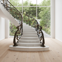 Barrières d'escalier et de balcon en fer forgé modernes et artistiques - Fabricant sur mesure avec finition peignable