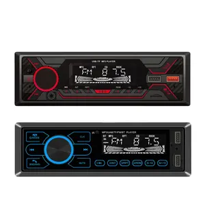 Pemutar MP3 mobil, 12V BT USB Aux SD 1din Stereo mobil Autoradio FM Radio penerima dengan fungsi kontrol aplikasi jarak jauh