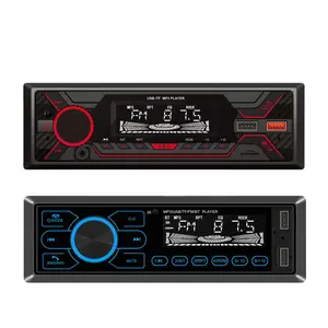 车载MP3播放器12V BT USB Aux SD 1din车载立体声放射自显影调频收音机接收器，带远程应用控制功能