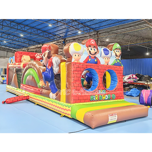 Parcours d'obstacles gonflable commercial à thème <span class=keywords><strong>Mario</strong></span>, avec toboggan, pour événements, certifié sûr - Product Image 2