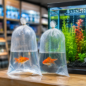 Sacs <span class=keywords><strong>de</strong></span> <span class=keywords><strong>transport</strong></span> extra épais 3 mil pour poissons rouges, résistants aux perforations, sacs en polyéthylène LDPE transparents pour l'expédition <span class=keywords><strong>de</strong></span> grands poissons rouges et <span class=keywords><strong>de</strong></span> carpes koï - Product Image 3