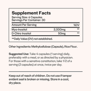 Capsule di inositolo capsule di Myo e D-Chiro inositolo integratore vitaminico equilibrio ormonale salute ovarica sana supporto integratore - Product Image 2