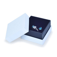 Boîte d'emballage de bijoux en carton de luxe, boîte cadeau personnalisée pour bague, boucles d'oreilles, collier ou bracelet avec insert en mousse