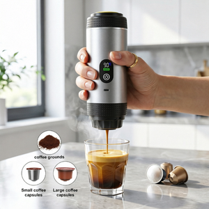 เครื่องชงกาแฟแคปซูลไฟฟ้าแบบพกพาอัจฉริยะ สำหรับธุรกิจ การเดินทาง ออฟฟิศ แคมป์ปิ้ง ตกปลา จากโรงงานโดยตรง - Product Image 2