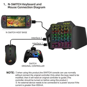 Convertidor de Teclado para Juegos para PS4 Pro, <span class=keywords><strong>PS3</strong></span>, XBOX 360, XBOX ONE, Conexión USB Tipo C, Adaptador para Control de Consola de Juegos - Product Image 3