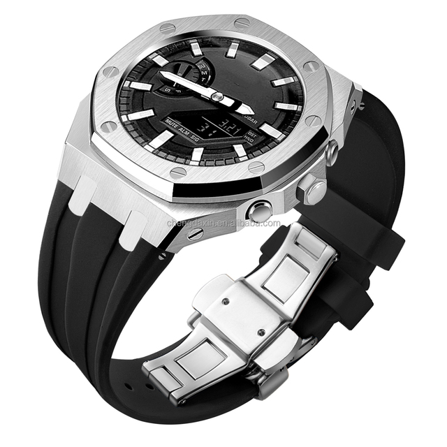 Dropshipping for Men's Watch GA 2100 Mod Kit Band Stainless Steel Case Silicone Band for GA 2100 Accessories Mod Ga2100 Mod Kit