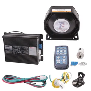 סירנה הרשות מערכת עם מתכת Slim קומפקטי רמקול 12V 200W 18 טון צופר אלחוטי כף יד מיקרופון אזהרת חירום אדוני