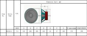 Subwoofer de graves de 12 pulgadas con acabado naranja Subwoofers de cesta de aluminio fundido a presión Subwoofer de altavoces de tres tamaños - Product Image 5