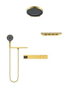 Demei ODM & OEM tĩnh nhiệt hệ thống vòi hoa sen 3-cách Giấu Trần thiết lập với hiển thị kỹ thuật số Push-button diverter & Thác vòi - Product Image 3