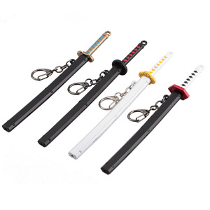 Porte-clés Katana Demon Slayer <span class=keywords><strong>Anime</strong></span> Kimetsu No Yaiba Tanjirou, couteau ninja japonais, mini <span class=keywords><strong>sabre</strong></span> samouraï en fer, jouet cadeau - Product Image 6