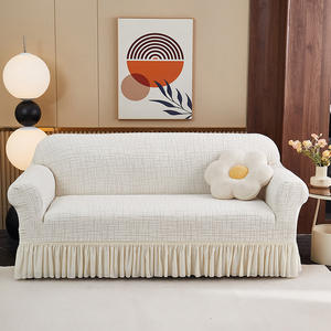 Ensemble de housses de canapé intégrées, épaisses, entièrement enveloppantes, élastiques, protection de canapé, toutes saisons, universelles, double accoudoir - Product Image 2