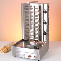 Machine à shawarma électrique commerciale à 3 brûleurs Chuanbao CG-850 en acier inoxydable, gril vertical automatique rotatif pour gyroshawarma