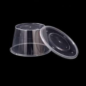 Recipientes Redondos Desechables de PP para Alimentos con Tapas para Marcas de Comida para Llevar - Product Image 1