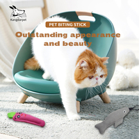 Jouet de tirage Kangdarpet personnalisé pour chien de travail, en lin français et nylon enduit, forme de carotte et de requin, jouet de tirage pour récompense d'entraînement
