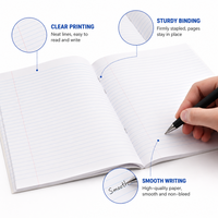 Cahier d'exercices pour fournisseurs scolaires, reliure agrafée, impression personnalisée, choix de grammage de papier intérieur, diverses variantes, usine OEM