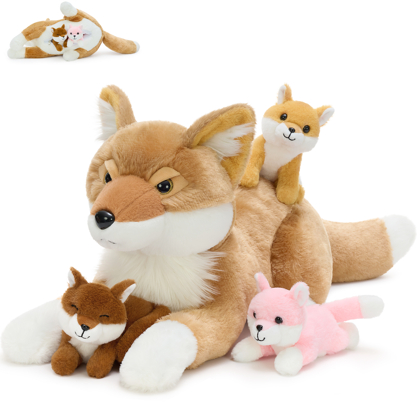 Ensemble de peluches renard 4-en-1