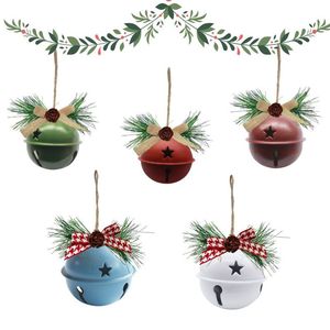 Decorazioni Natalizie per Finestre, Ornamenti per Alberi, Pigne, Bacche Rosse, Accessori, Decorazioni Transfrontaliere, Ciondolo Campana in Ferro - Product Image 5