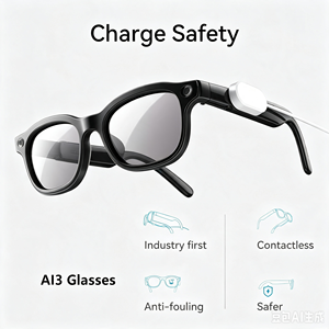 AI Smart <b>Glasses</b> 13MP <b>Camera</b> Bluetooth Audio Open Ear Video Recording Sunglasses Magnetic Charging Sports Men Women - Product Image 6