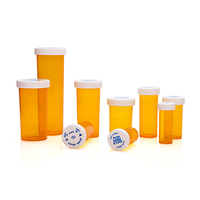 Frasco de plástico RX para medicina, frasco de pastillas resistente al agua, 6, 8, 13, 16, 20, 30, 40 y 60
