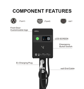 Amppal 7Kw 11Kw 22Kw 220v Car Mobile New Energy Chargeur Ev mural au sol Station de charge pour véhicules électriques - Product Image 5