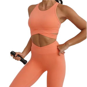 Women's Yoga <b>Running</b> Sports Bra Breathable Simple Design Spandex/Nylon Removable Chest <b>Pad</b> Medium Support Four-Way Stretch - Product Image 1