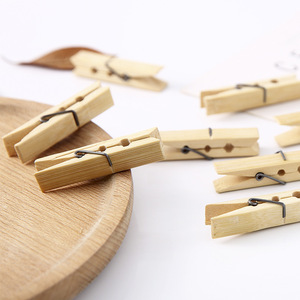 Bamboo Drying Clips 20-Pack Eco-Friendly Clothespins For Household Use - Product Image 4