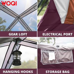เต็นท์แคมป์ปิ้ง Woqi สำหรับ 4-5 คน แบบป๊อปอัพ กางอัตโนมัติ สองชั้น กันลม กันน้ำ เต็นท์ครอบครัวสำหรับกิจกรรมกลางแจ้ง ขนาด 241x241x165 ซม. - Product Image 5