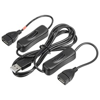 Câble d'extension USB mâle à femelle à prix compétitif avec petit interrupteur à bouton-poussoir en caoutchouc marche/arrêt pour ventilateur de lampe de bureau