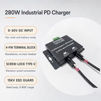 LNLEE 280W Dual USB-C PD3.1 EPR 28V Pengisi Daya PD untuk Integrasi Kabinet Penyimpanan Energi Kios 140Wx2 DC 9-30V Buck-Boost