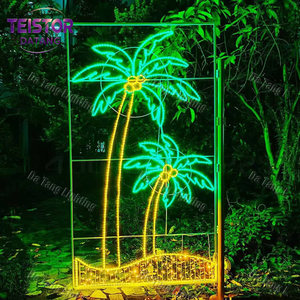 ไฟประดับเสาไฟถนนคริสต์มาสแบบ 2 มิติ พร้อมไฟ LED แบบเชือก สำหรับตกแต่งถนนในเมืองและเขตช้อปปิ้ง - Product Image 3