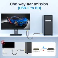JEYI Rechtwinkliger Typ-C Adapterkabel 4K 60Hz TPE HDTV Multifunktional für iPhone 16/15 Serie MacBook Pro Air iPad iMac Dell XPS OEM