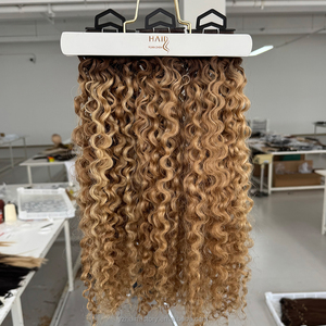 Extensions de cheveux Genius Weft en gros d'usine, 100% naturelles, alignées sur les cuticules, double épaisseur, cheveux humains russes, peuvent être coupés - Product Image 3