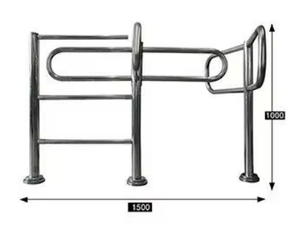 Tourniquet manuel Guangbao ZY-C006 pour supermarché, en acier inoxydable, semi-haut, dispositif de contrôle d'accès d'entrée, IP55, à poussée manuelle - Product Image 6