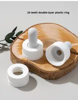 Bouchon anti-déversement pour flacons cosmétiques en verre, insert de 24 mm à queue longue, réducteur d'orifice en PE, bouchon intérieur