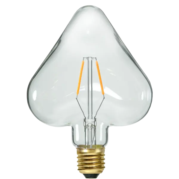 Lâmpada LED vintage em forma de coração retrô Edison lâmpada de filamento LED luz decorativa