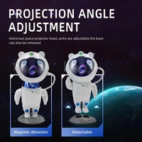 Projecteur Veilleuse Galaxie Haut-Parleur Astronaute LED pour Chambre, Fête et Plafond Étoilé
