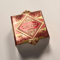 Etiqueta Metálica Dorada Personalizada, Etiquetas de Lámina Metálica Rojas y Doradas con Relieve Art Deco para Perfume de 100 ml, Embalaje OEM