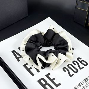 Élastique à cheveux surdimensionné haut de gamme pour femme, style coréen, à pois, fait main, haute élasticité, élégant et tendance - Product Image 2