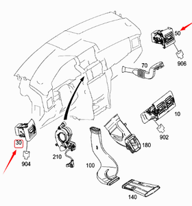 OEM 2048305554/2048305654 Adecuado para paneles de salida de aire de acondicionadores izquierdo y derecho GLK <span class=keywords><strong>W204</strong></span> - Product Image 3