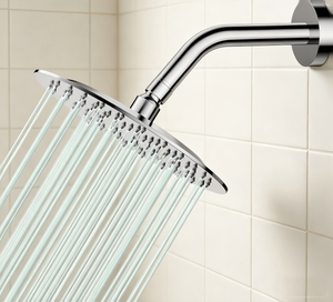 Cabezal de Ducha Cromado de 8 Pulgadas, Metálico, Tipo Lluvia, Acero Inoxidable, Fácil Instalación, Alto Flujo de Agua, Ultrafino, Moderno, para Hotel - Product Image 1