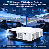 Projecteur laser WUXGA 7500 lumens à courte focale, multi-projecteur pour simulateur de course et simulateur de vol