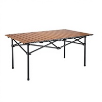 Ensemble de table et chaises de camping pliantes carrées modernes en acier au carbone, robustes et portables, pour l'extérieur et le jardin