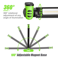 Lampe de travail LED COB magnétique rechargeable 5200 mAh, charge Type-C, étanche IP65, portable, pour réparation automobile