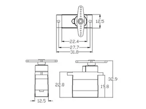 K-power 4kg Micro Metal Gear Rc Servo For Rc Car Hobby Robot Servo Motor MB0090